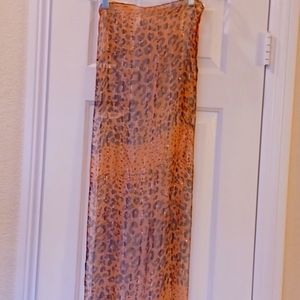 Metallic Leopard Scarf